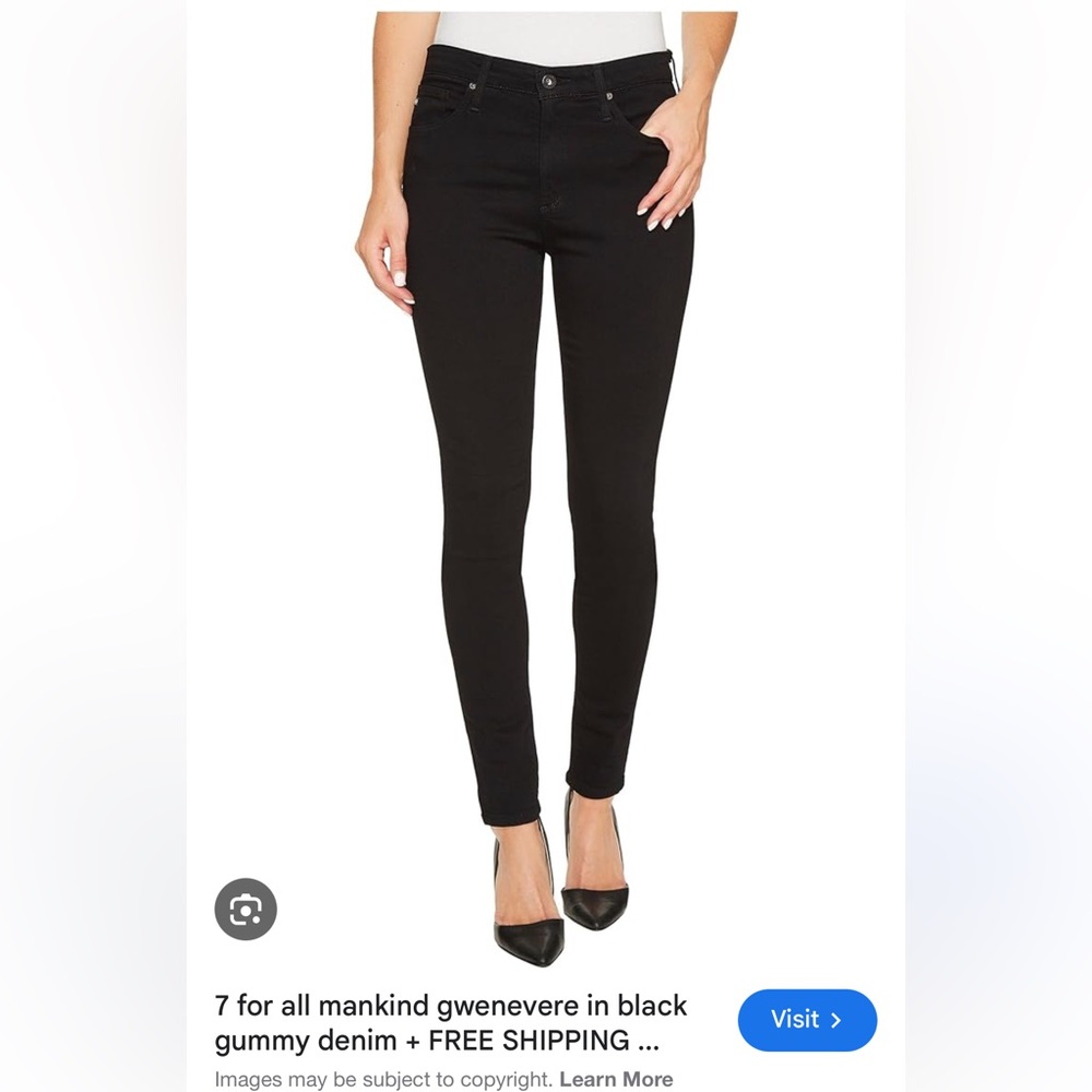 7FAMK 27 Gwenevere Skinny Pants in Black